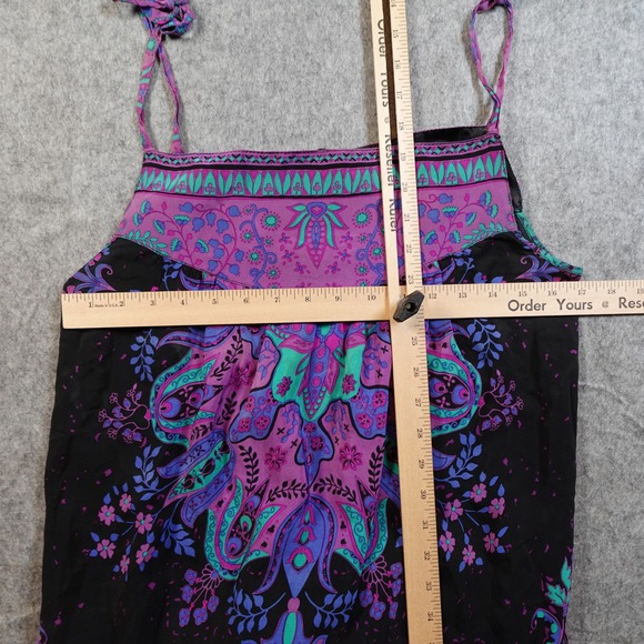 Anna Sui Romper Womens Small Silk Sleeveless Purple Floral Paisley Print - Picture 7 of 9